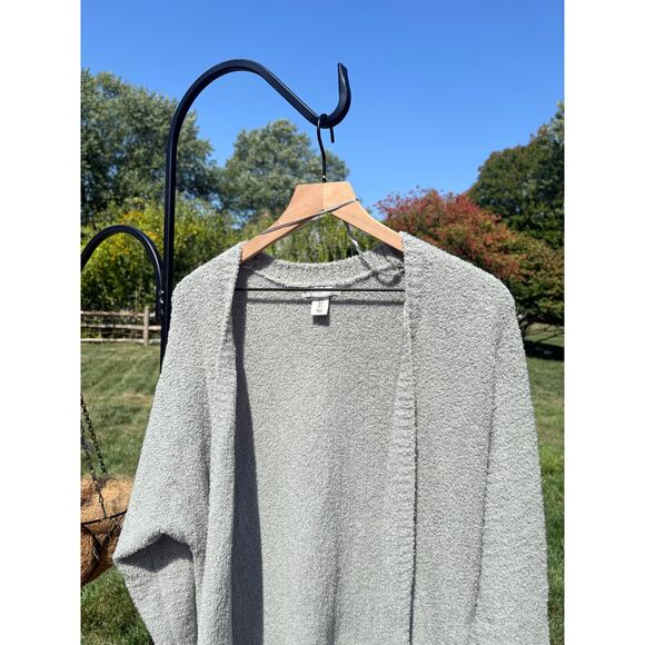 Sincerely Jules Plush Cardigan Sweater Size Small Cozy Lounge Sage Green - Picture 2 of 7